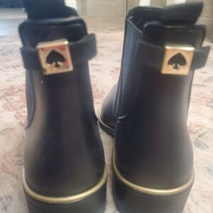 Kate Spade Black Boots with Gold Details